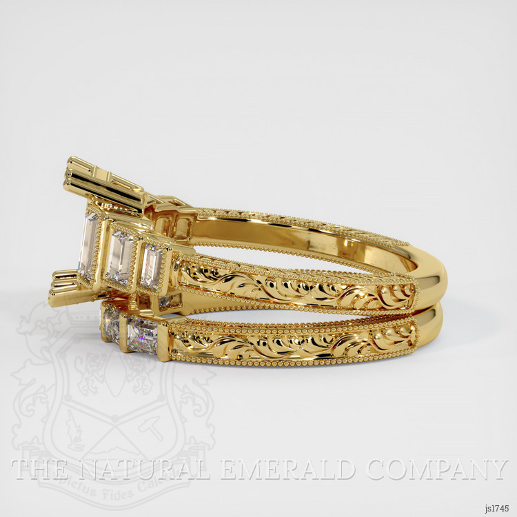 18K Yellow Gold Antique Style Ring Setting
