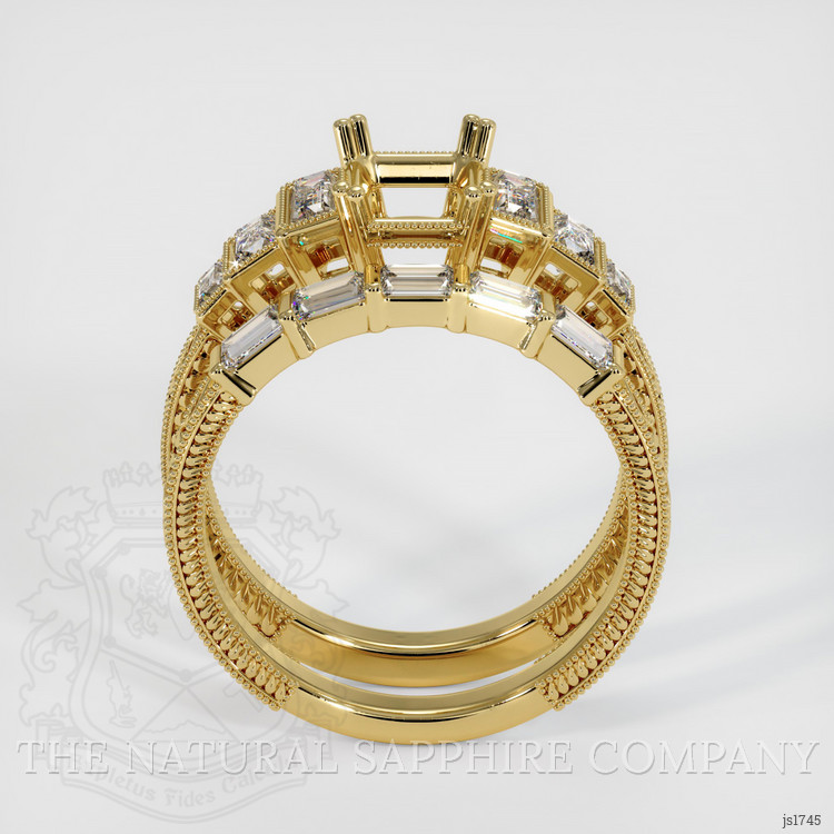 18K Yellow Gold Antique Style Ring Setting