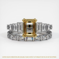 18K Yellow & White Antique Style Ring Setting Image