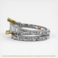18K Yellow & White Antique Style Ring Setting Image