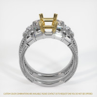 18K Yellow & White Antique Style Ring Setting Image
