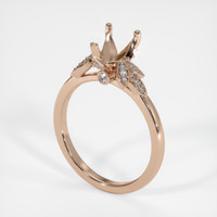 18K Rose Gold Pave Ring Setting Video