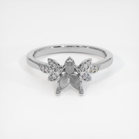 14K White Gold Pave Ring Setting Image