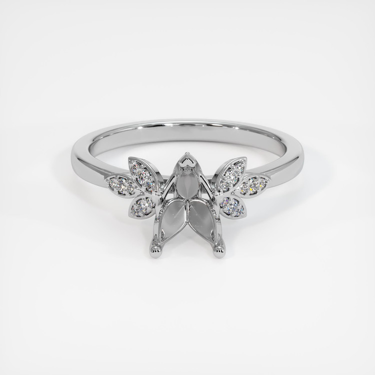 18K White Gold Pave Ring Setting