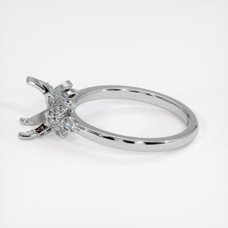 18K White Gold Pave Ring Setting