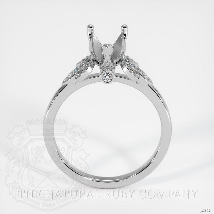 18K White Gold Pave Ring Setting