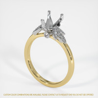 14K White & Yellow Pave Ring Setting Video