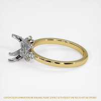 14K White & Yellow Pave Ring Setting Image