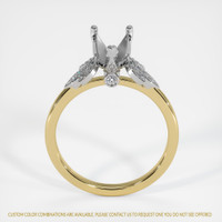 14K White & Yellow Pave Ring Setting Image