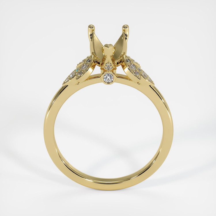 14K Yellow Gold Pave Ring Setting