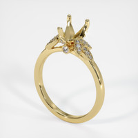 18K Yellow Gold Pave Ring Setting Video