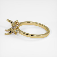 18K Yellow Gold Pave Ring Setting Image