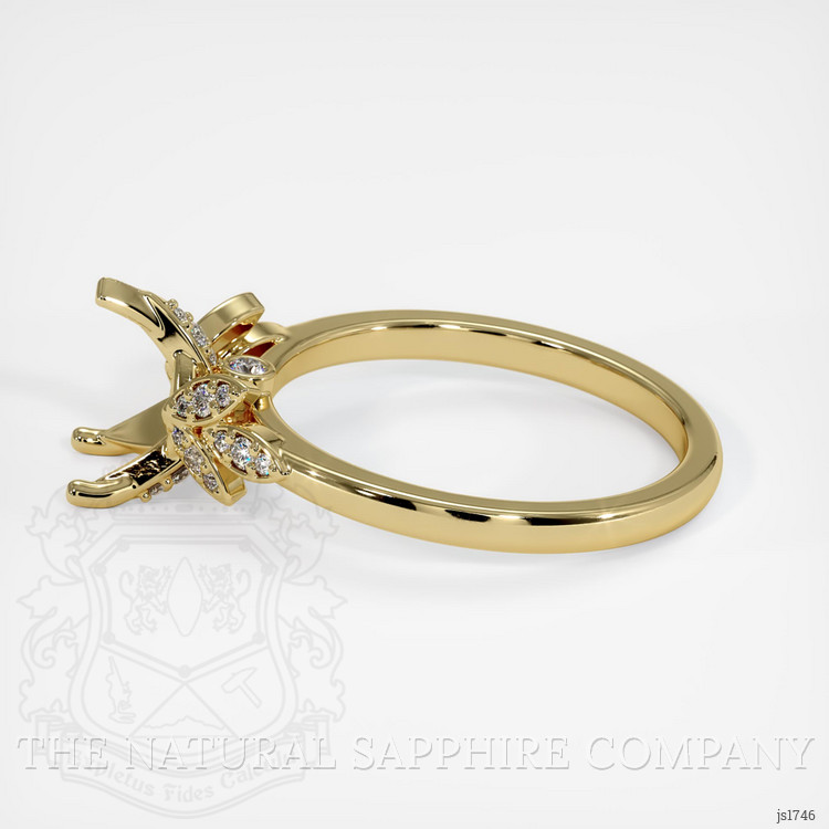 18K Yellow Gold Pave Ring Setting