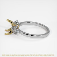 14K Yellow & White Pave Ring Setting Image