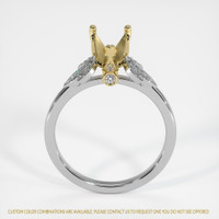 14K Yellow & White Pave Ring Setting Image