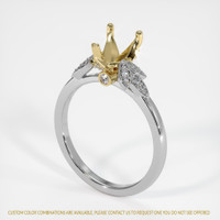 18K Yellow & White Pave Ring Setting Video