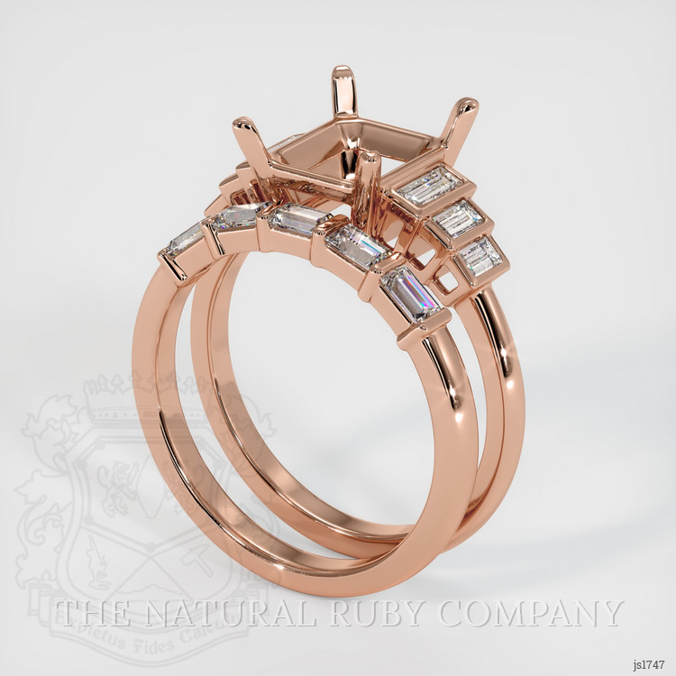 14K Rose Gold Antique Style Ring Setting