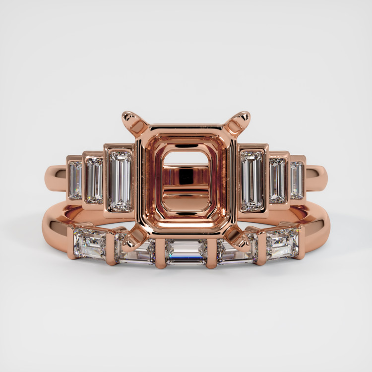 14K Rose Gold Antique Style Ring Setting