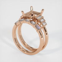 18K Rose Gold Antique Style Ring Setting Video