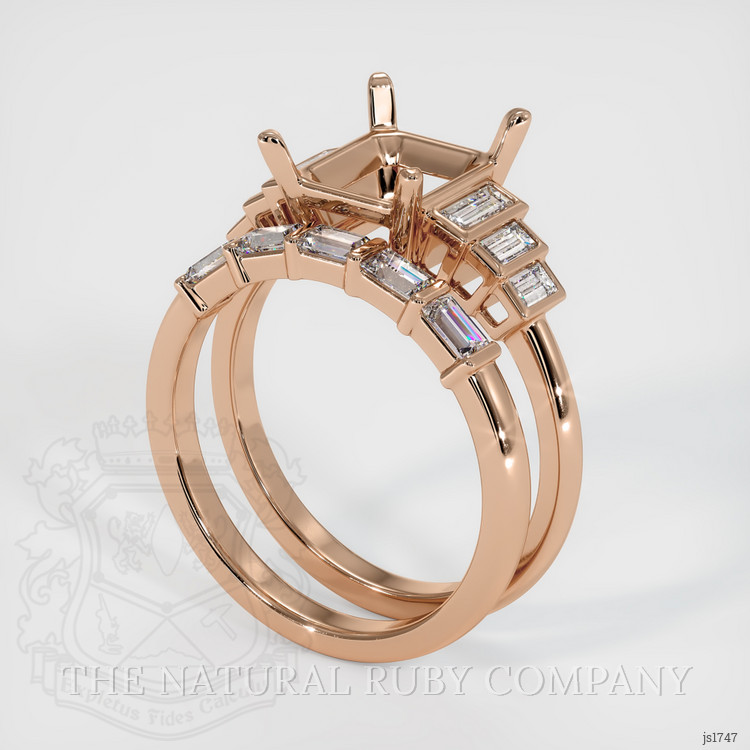 18K Rose Gold Antique Style Ring Setting