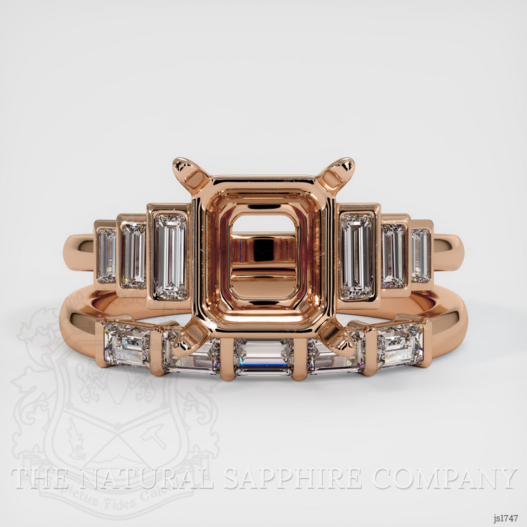 18K Rose Gold Antique Style Ring Setting