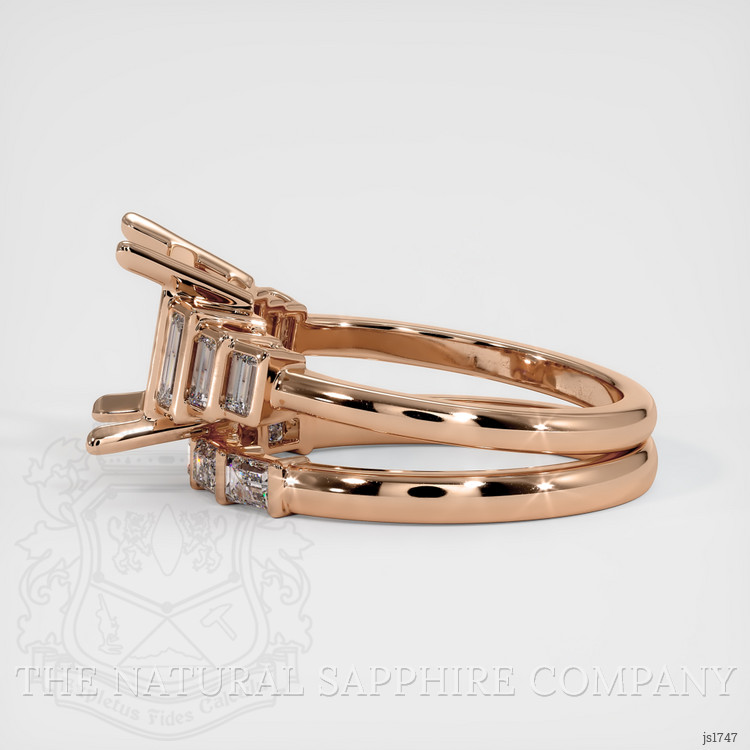 18K Rose Gold Antique Style Ring Setting