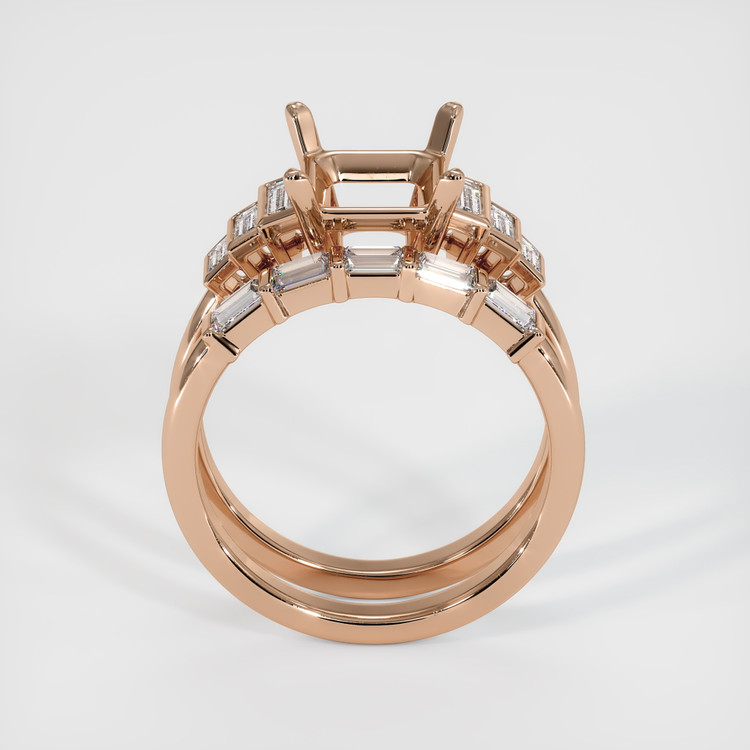 18K Rose Gold Antique Style Ring Setting