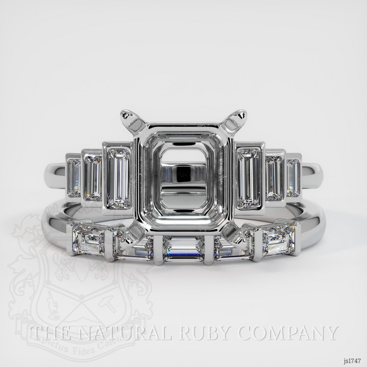 14K White Gold Antique Style Ring Setting