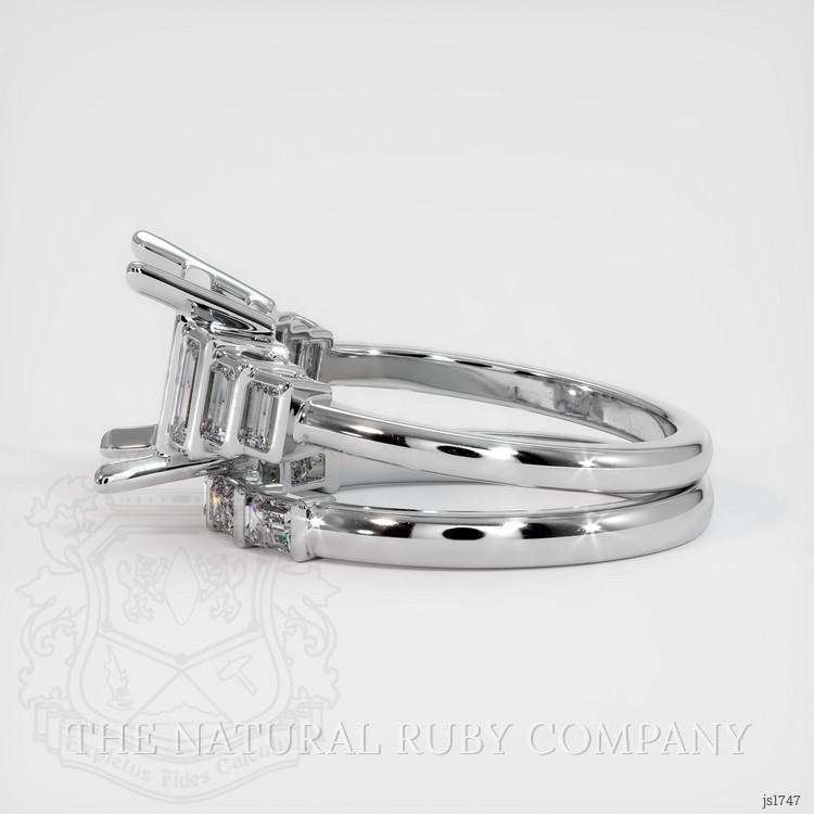14K White Gold Antique Style Ring Setting