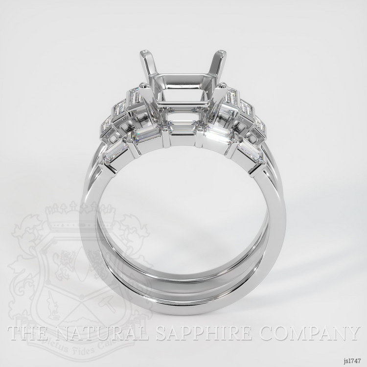 14K White Gold Antique Style Ring Setting