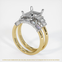 14K White & Yellow Antique Style Ring Setting Video