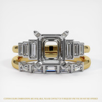 14K White & Yellow Antique Style Ring Setting Image