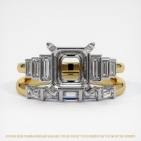 18K White & Yellow Antique Style Ring Setting Image