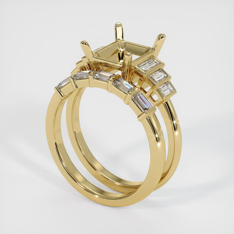 10K Yellow Gold Antique Style Ring Setting