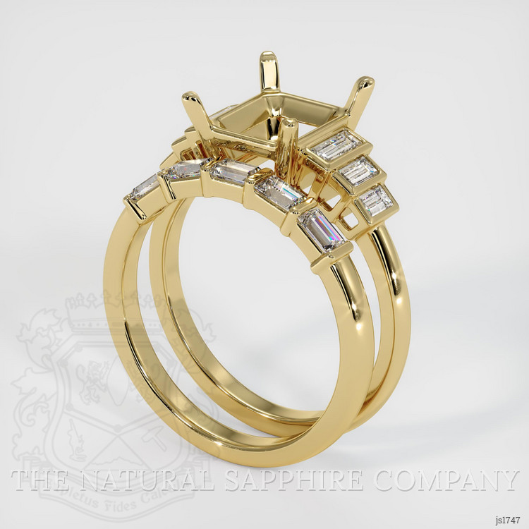 14K Yellow Gold Antique Style Ring Setting
