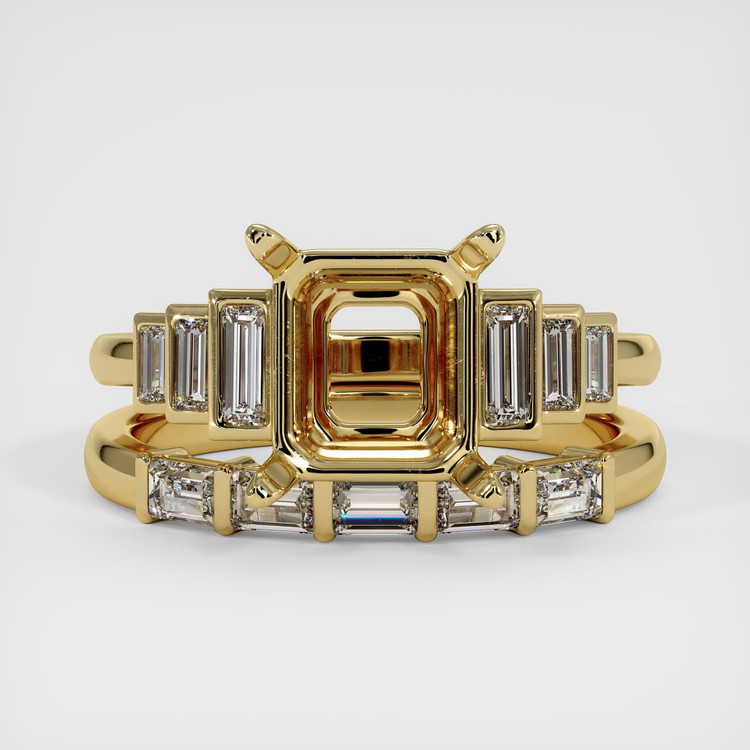 14K Yellow Gold Antique Style Ring Setting