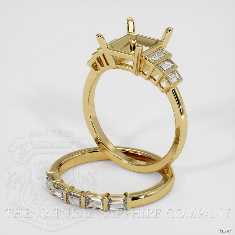 14K Yellow Gold Antique Style Ring Setting