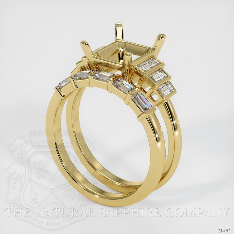 18K Yellow Gold Antique Style Ring Setting