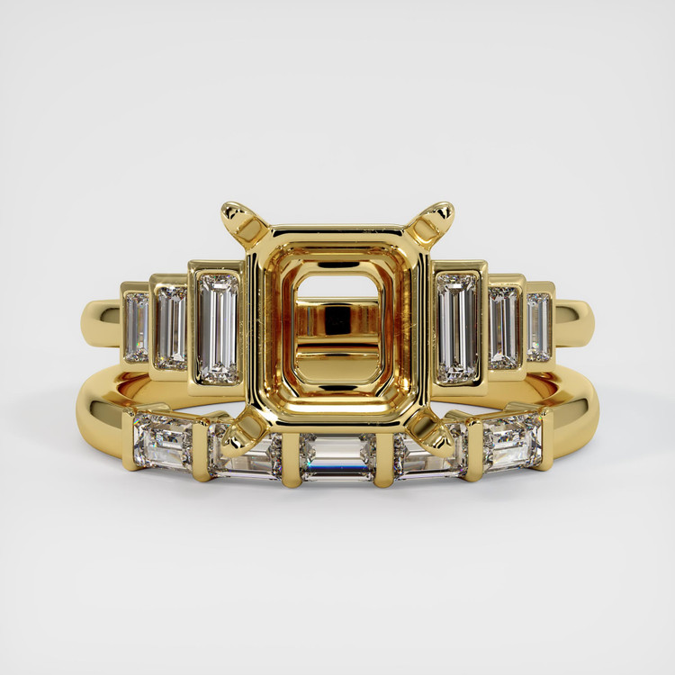 18K Yellow Gold Antique Style Ring Setting