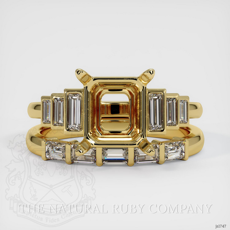 18K Yellow Gold Antique Style Ring Setting