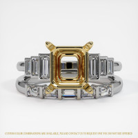 14K Yellow & White Antique Style Ring Setting Image