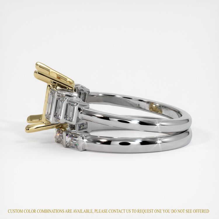 14K Yellow & White Antique Style Ring Setting