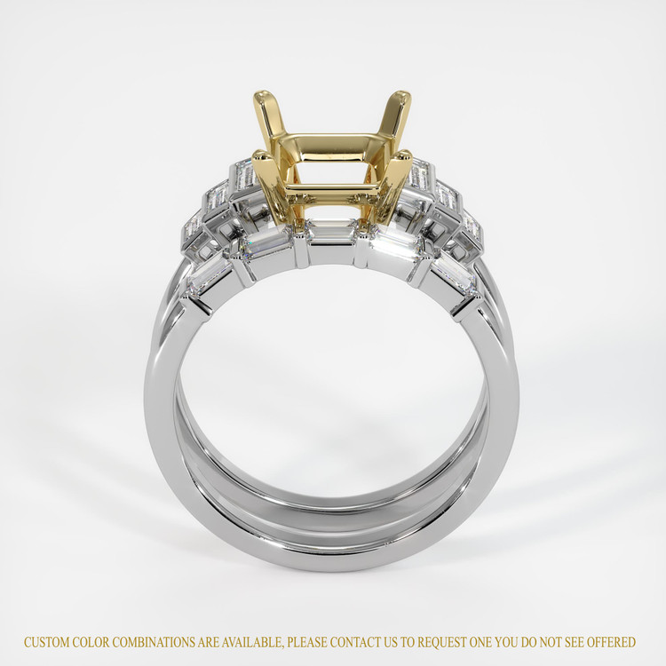 14K Yellow & White Antique Style Ring Setting