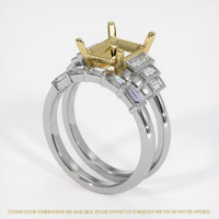 18K Yellow & White Antique Style Ring Setting Video