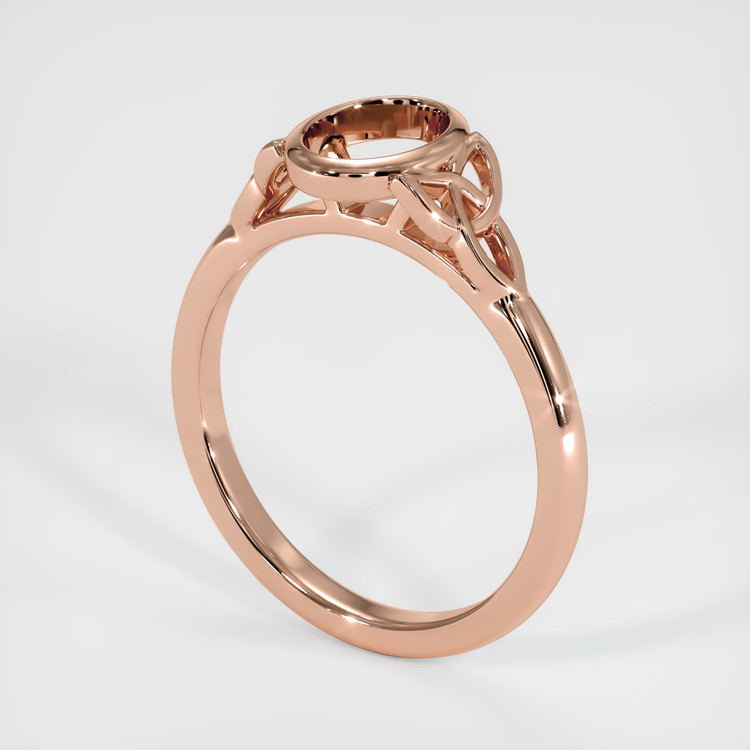 14K Rose Gold Bezel Ring Setting