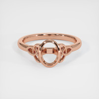 14K Rose Gold Bezel Ring Setting Image