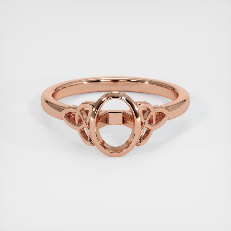 14K Rose Gold Bezel Ring Setting
