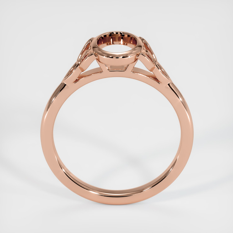 14K Rose Gold Bezel Ring Setting