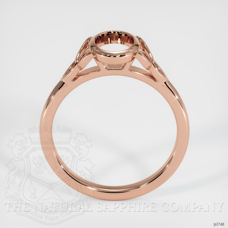 14K Rose Gold Bezel Ring Setting