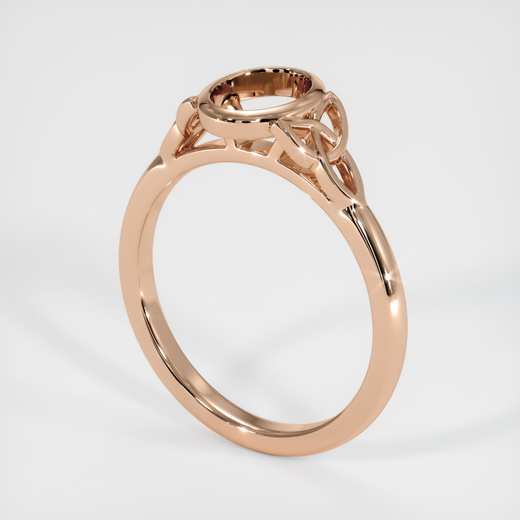 18K Rose Gold Bezel Ring Setting